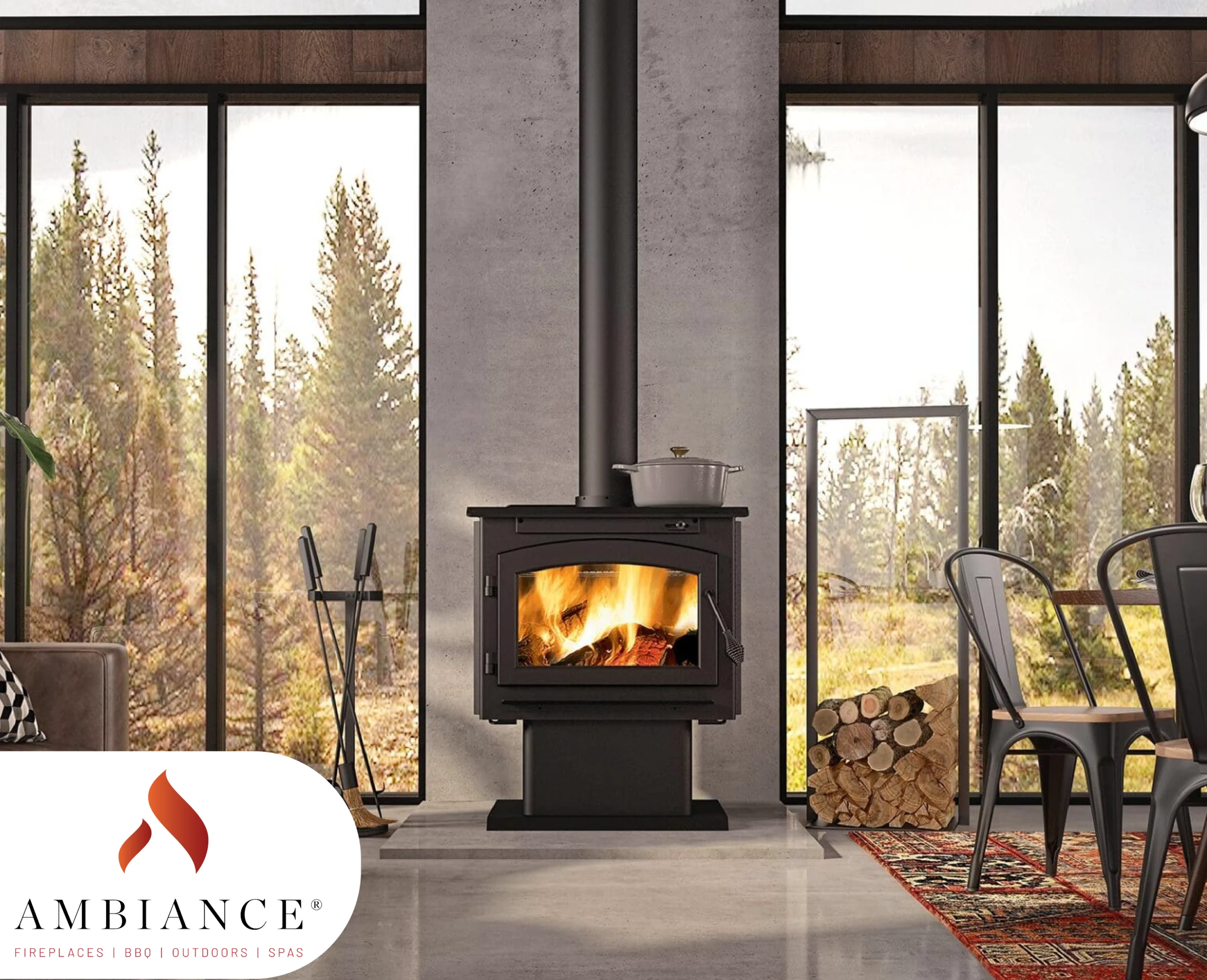 Shop Ambiance Fireplaces, Stoves, and Spas at The Chimney Doctors